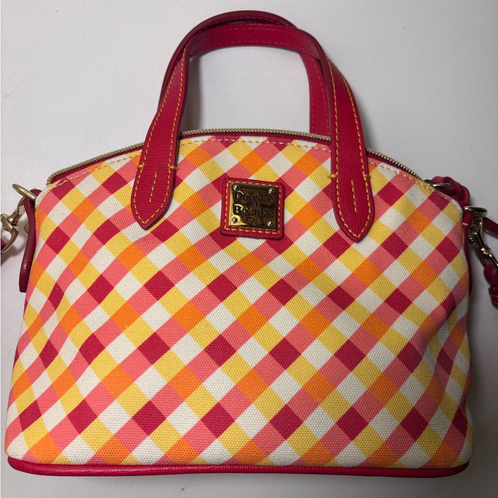 Dooney & Bourke Gingham Crossbody Red, Orange and Yellow